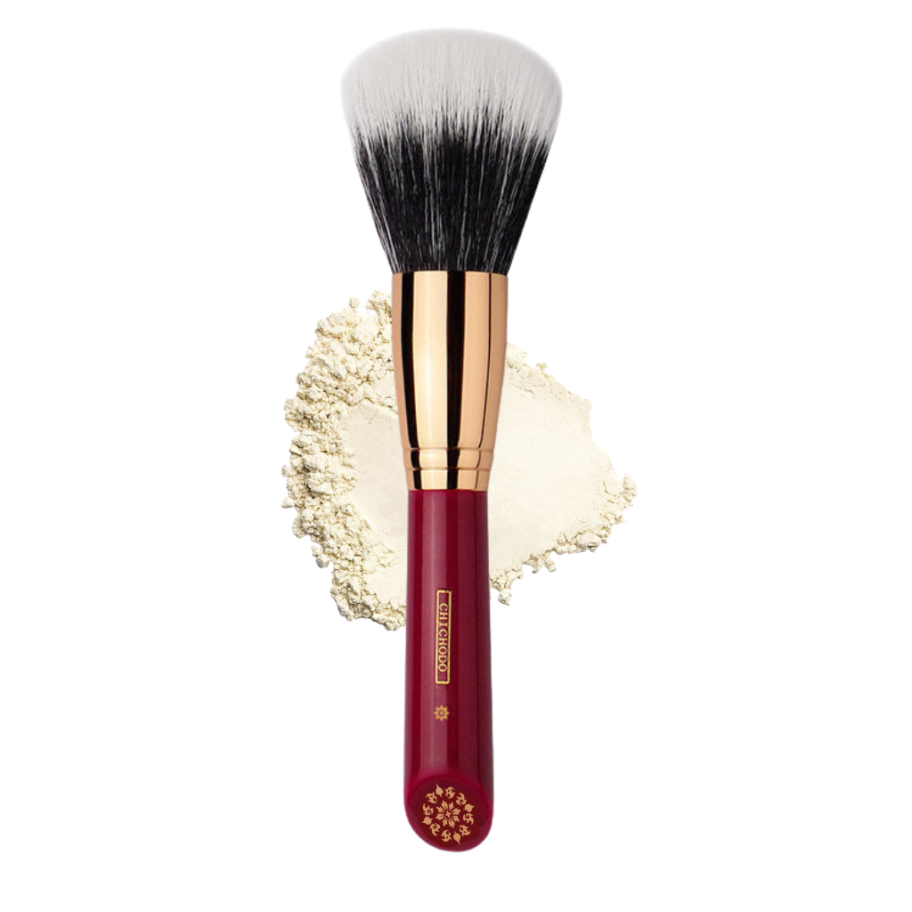 Cọ phủ phấn bột nén CHICHODO Duo Fiber Powder C102- Cọ đa năng - cọ phủ phấn - cọ nền - cọ make up